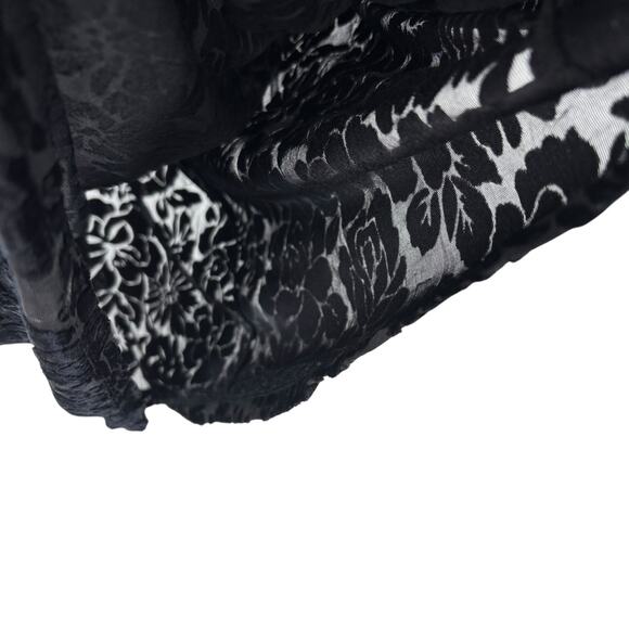 Avenue Body Nightgown 18/20 Maxi Dress Swim Cover Up Velvet Velor Burnout Floral - Picture 3 of 5